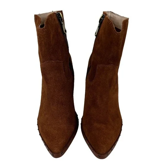 CHINESE LAUNDRY RAMBLE WESTERN LEATHER BOOTIES RUSTY BROWN NWOT WOMEN'S SIZE 7.5 - Picture 3 of 14